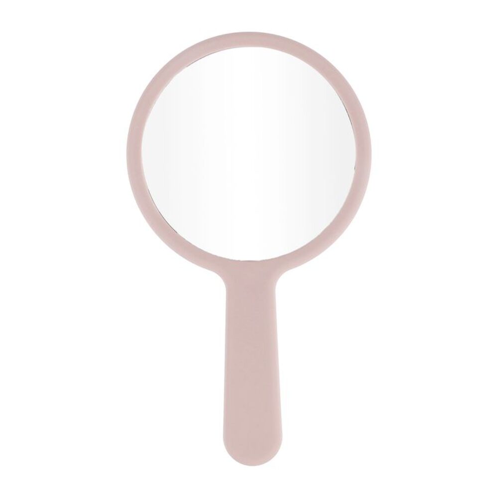 Water Wave Pattern Round Cosmetic Mirror for Vacation Pink Large